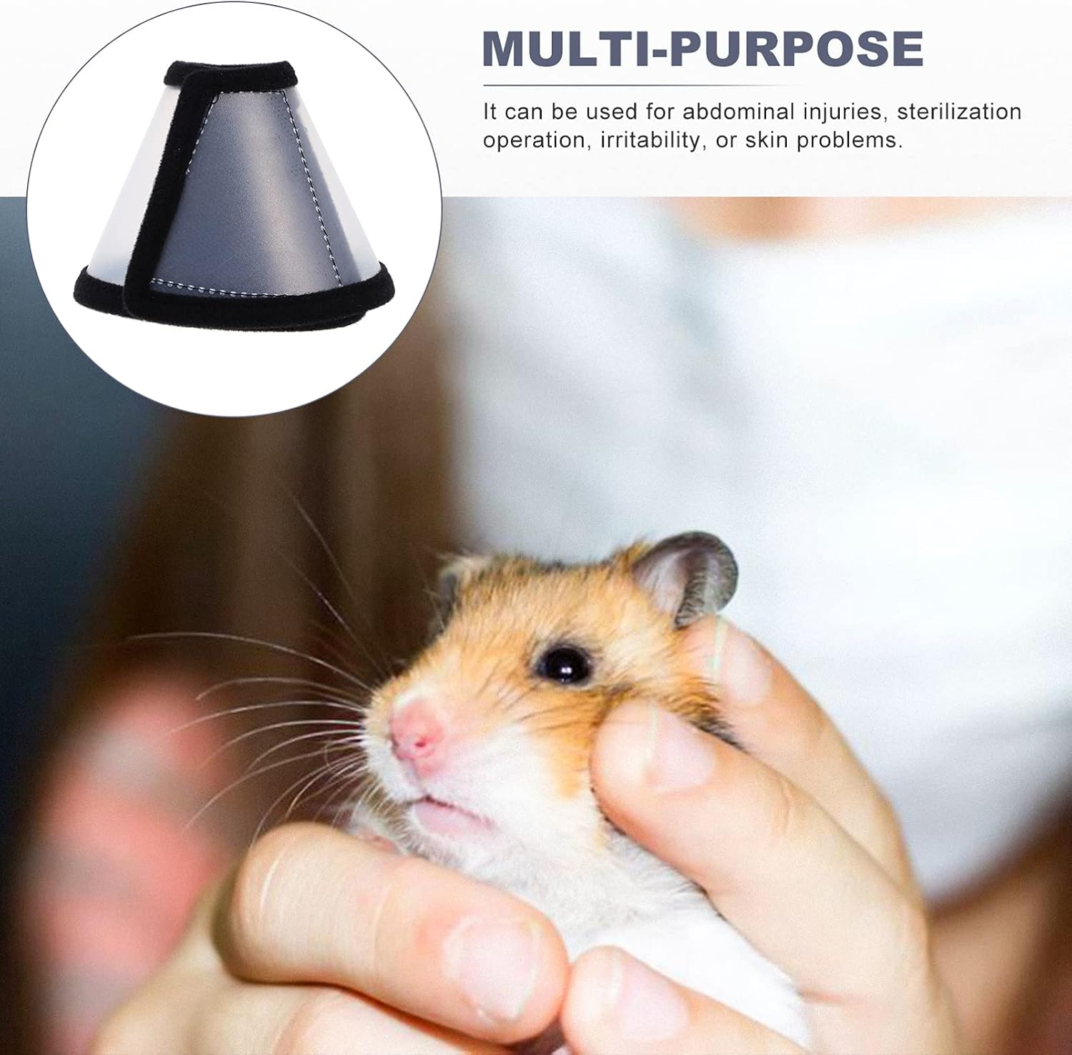 2pcs Bite Collar Elizabethan Collar for Rabbits Collar for Puppy Pet Protection Collar Small Animal Elizabethan Collar Squirrel Cone Collar Pet Supplies Neck Shake