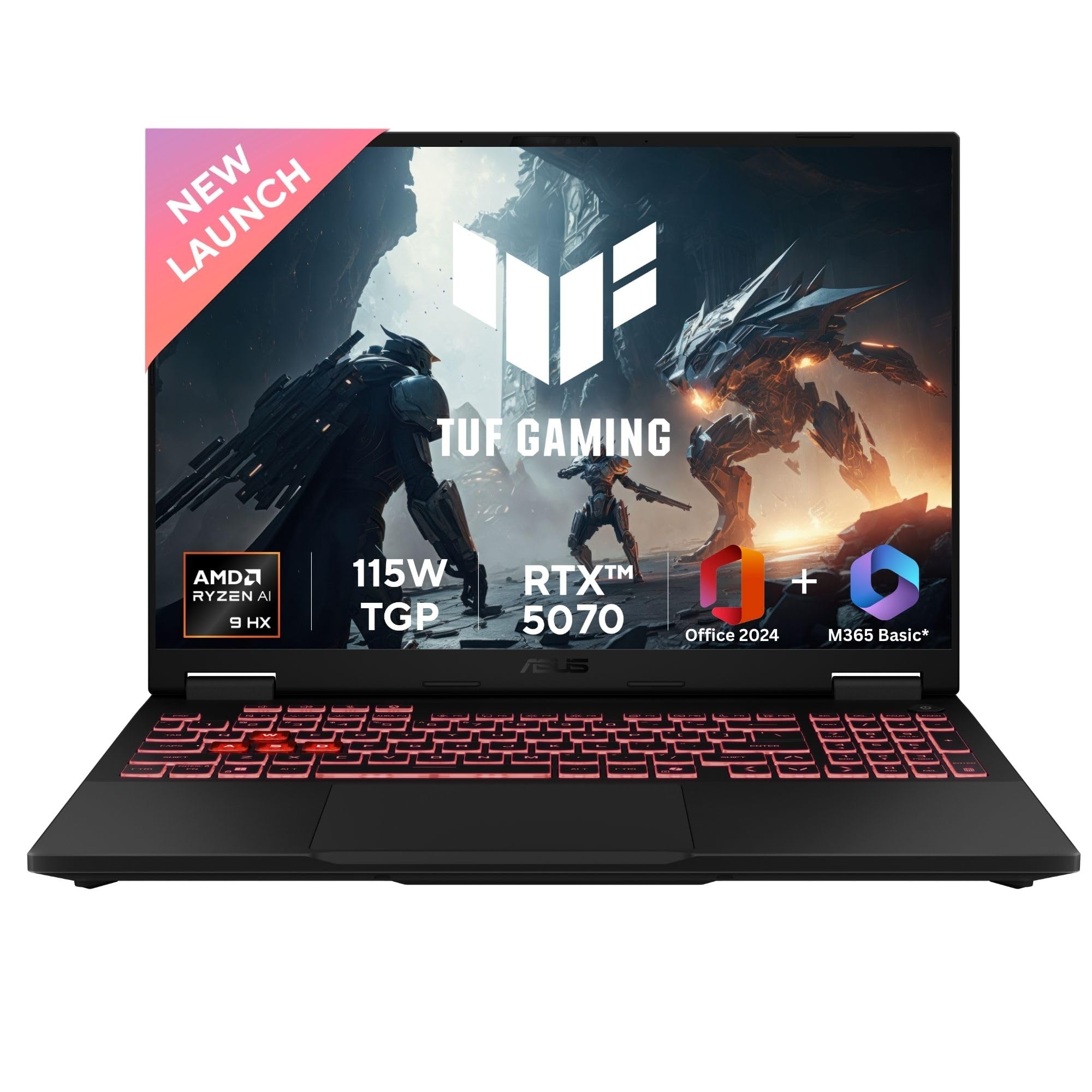 ASUS TUF A16,AMD Ryzen 9 8940HX, Gaming Laptop(RTX 5070-8GB/115W