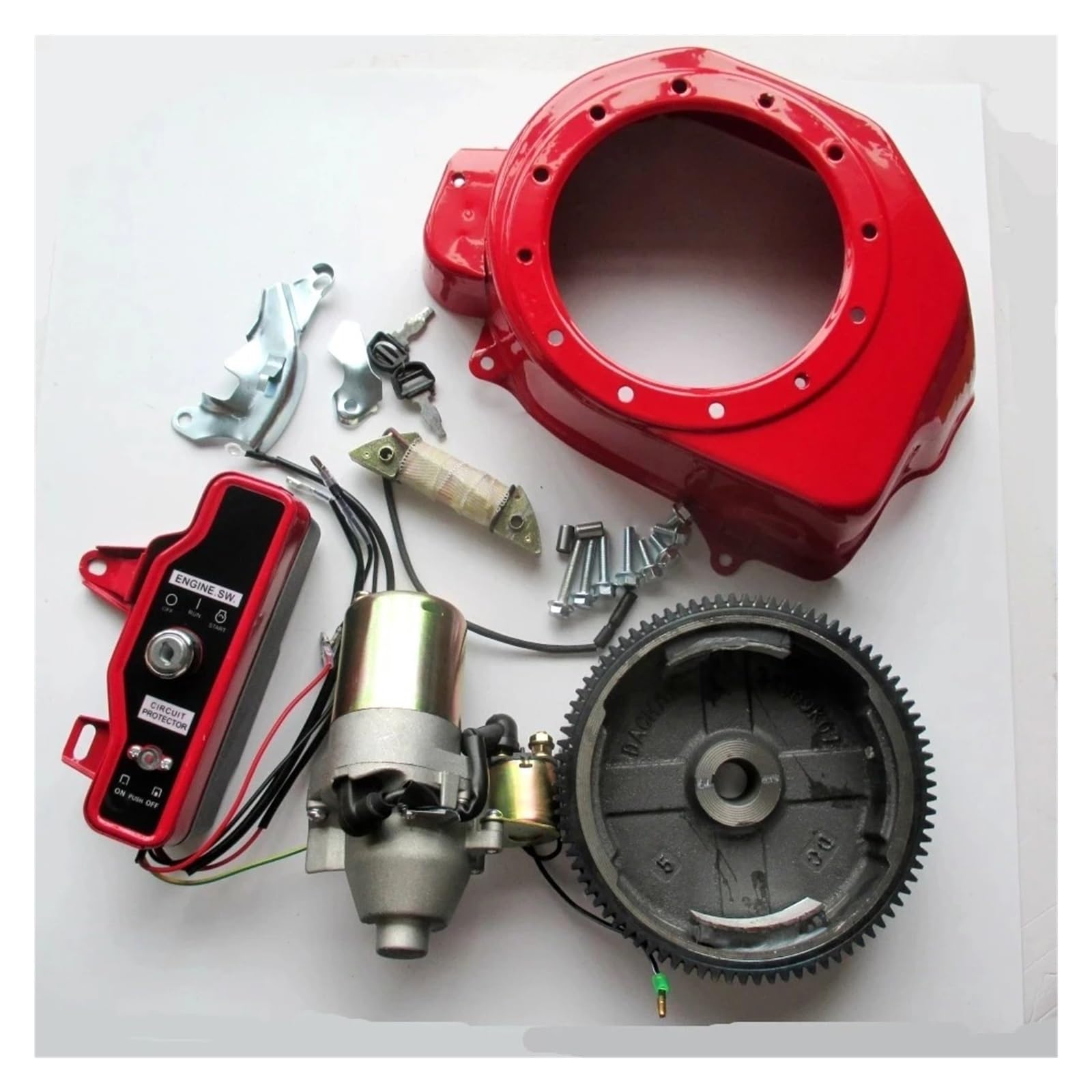 Starter Motor KIT AVVIAMENTO ELETTRICO 168F PER LiFan 170F GX160 GX200 5.5HP 6.5HP 7HP 2KW 3KW ALLOGGIAMENTO DEL GENERATORE AVVIAMENTO MOTORE VOLANO Motorino Avviamento