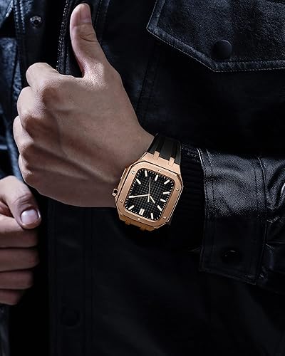 Miniatura 7 de INFRI Silicone Watch Band Metal Case For Apple Watch Band Series 8,45mm 44mm Mod Kit Accessories WatchBands For IWatch SE4567 Series With Tools