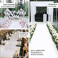 Vista 4 de Efavormart - Alfombra de PVC resistente de 3.4 x 100 pies, alfombra de ceremonia de plástico impermeable para decoración de iglesia, boda y fiesta