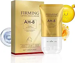 AH-8 Creme firmador de pescoço para conforto de cuidados com o corpo da pele crepey, 2025 novo creme firmador de pescoço com rolo, reduz rugas linhas finas, hidratante, aperta cuidados com a pele