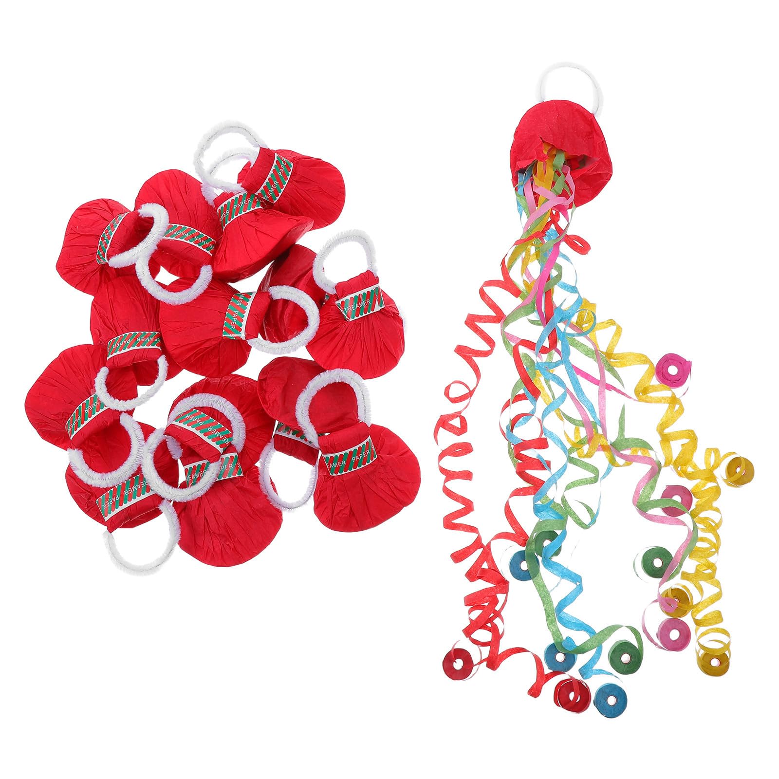 Toyvian 75 Piezas Serpentinas Lanzadas a Mano Rojas de Papel para Fiesta y