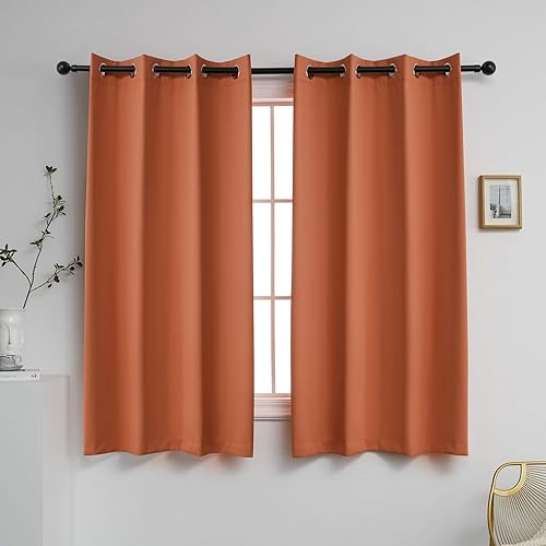 Miniatura 76 de YGO Cortinas opacas lilas para oscurecer la habitación de las niñas, con aislamiento térmico, paneles de cortina para sala de estar, para