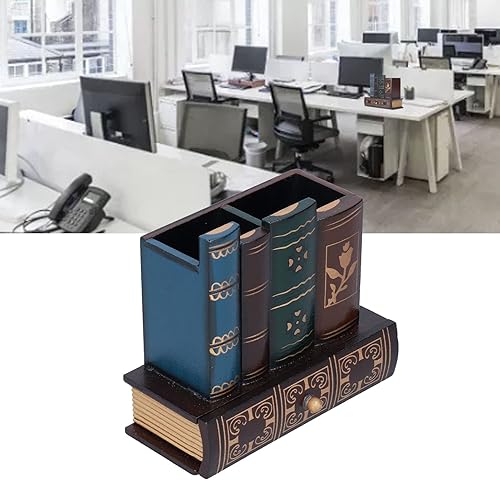 Miniatura 5 de Tyenaza Retro Style Pencil Holder, Pen Cup Desktop Storage Organizer Decoration for Home Office