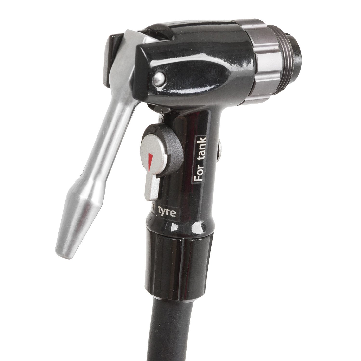 M-Wave Air Bullet Pompe sur Pied en Aluminium avec réservoir d'air, pour Fv, AV et DV, Noir, Taille Unique