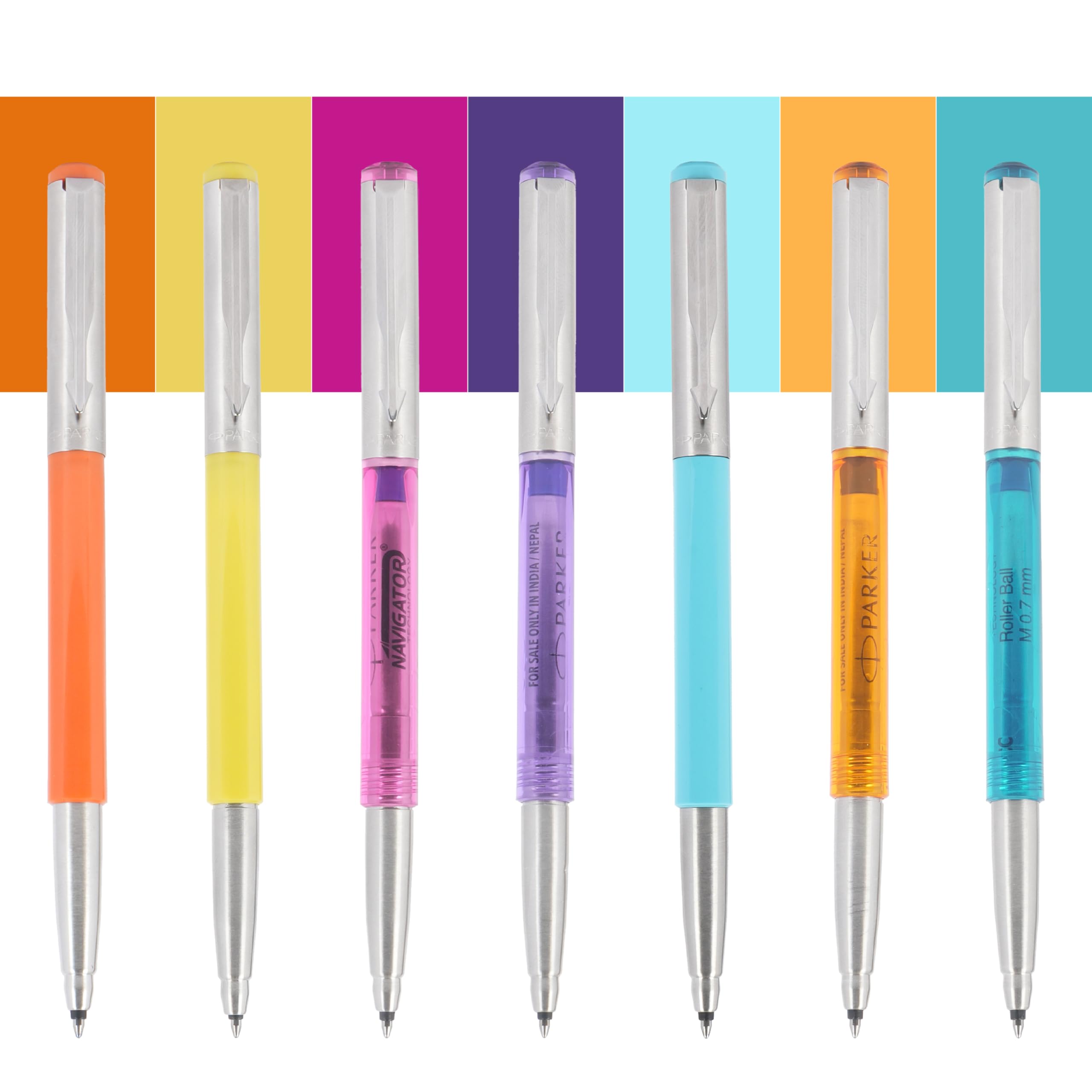 Parker Vector Metallix Chrome Trim Roller Ball Pen and Notebook