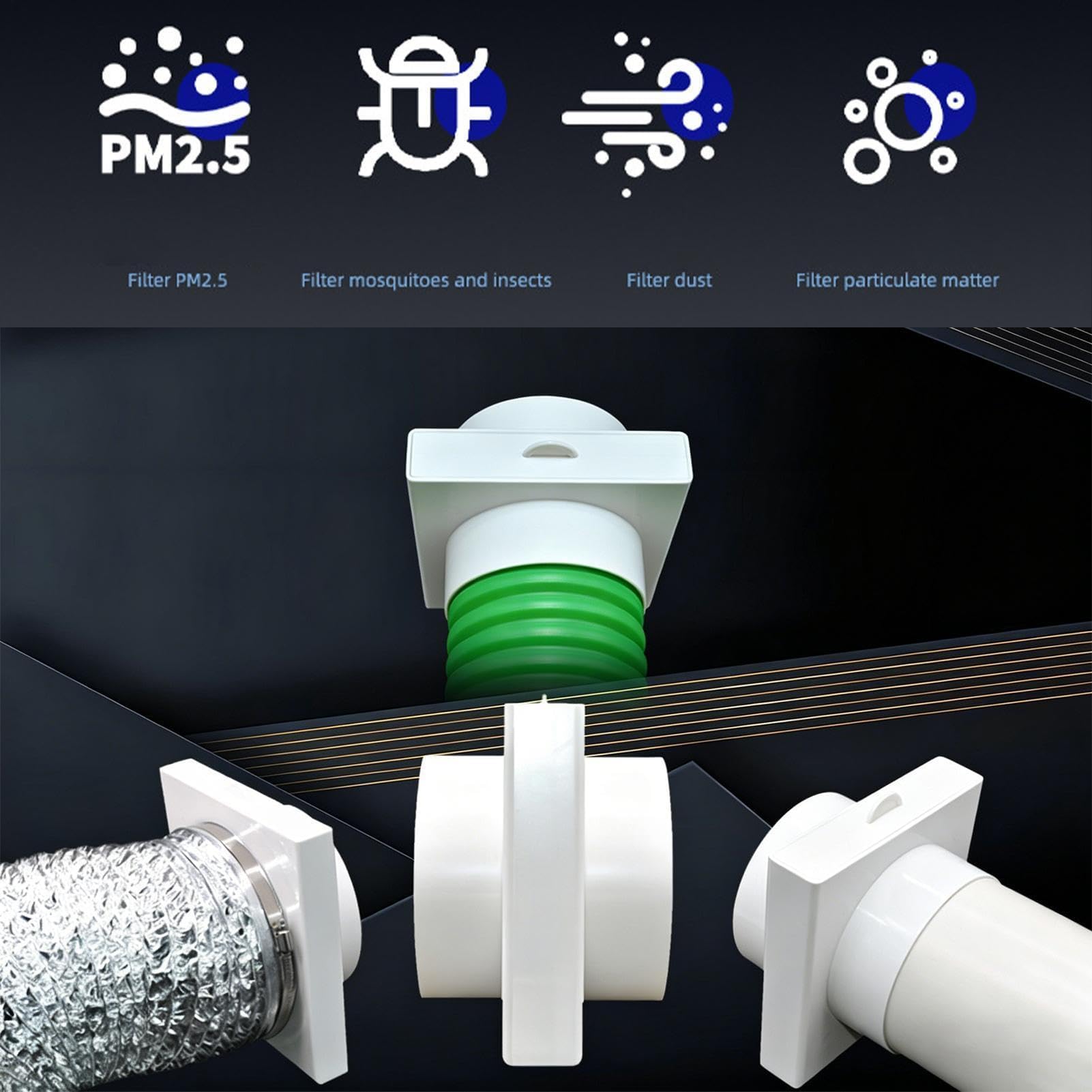 Filtro dell'aria HEPA per purificazione dell'aria fresca, ideale per casa, ufficio, proprietari di cani, costruttori e caffetterie, 9 efficienti confezioni di ricambio incluse