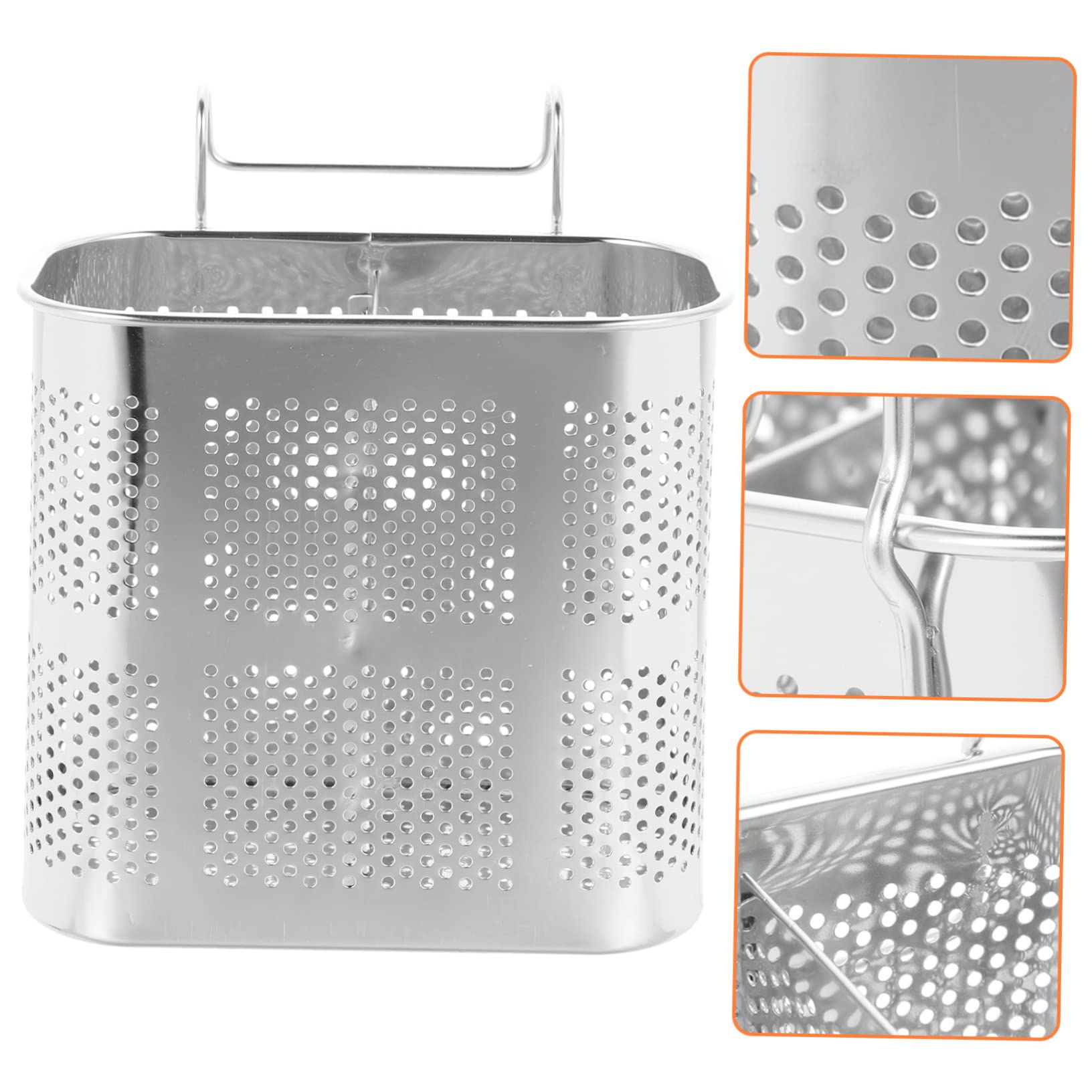 Cabilock Égouttoir À Couverts En Acier Inoxydable, Porte-Ustensiles De Cuisine Suspendu, Organisateur De Cuisine Pour Cuillères, Fourchettes Et Baguettes, Rangement Et Séchage