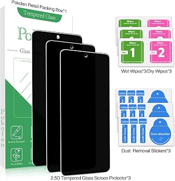 Pokolan [3-Pack Privacy Screen Protector for OnePlus Nord N30 5G, Anti Spy Tempered Glass Film, Anti-Scratch, Bubble Free, Case Friendly