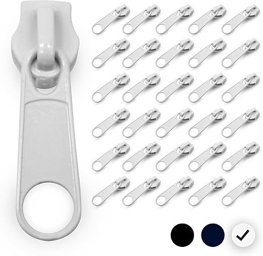 DOJA Barcelona | Fermeture Eclair 40 Cm Blanche | Pack 10 Fermeture Eclair Séparable #5 | Curseur Automatique | Dent Plastique | Zip Fermeture Eclair | Pour Mercerie Fermeture Éclair, Veste, Manteau