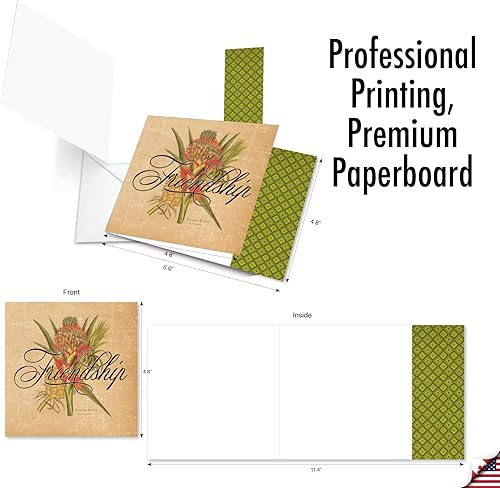 Miniatura 2 de The Best Card Company, Juego de 10 tarjetas en blanco surtidas en caja con sobres (1 cada uno, 10 diseños) Pineapple Plenty ACQ4938OCB-B1x10