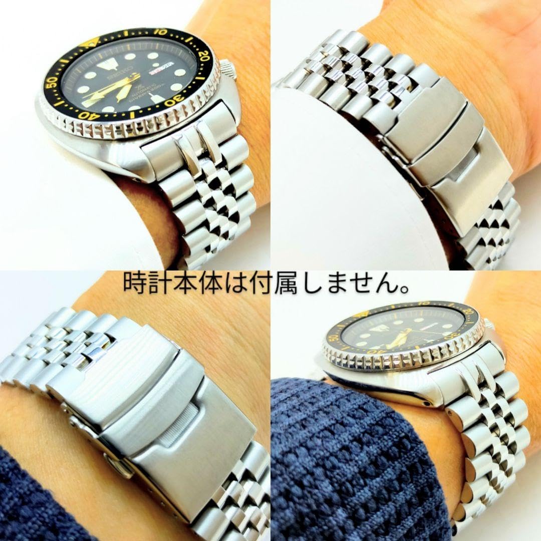 セイコーダイバー SRPタートルジュビリーブレス　ベルト 22mm メタル時計バンド ステンレス ジュビリー ブレスレット for