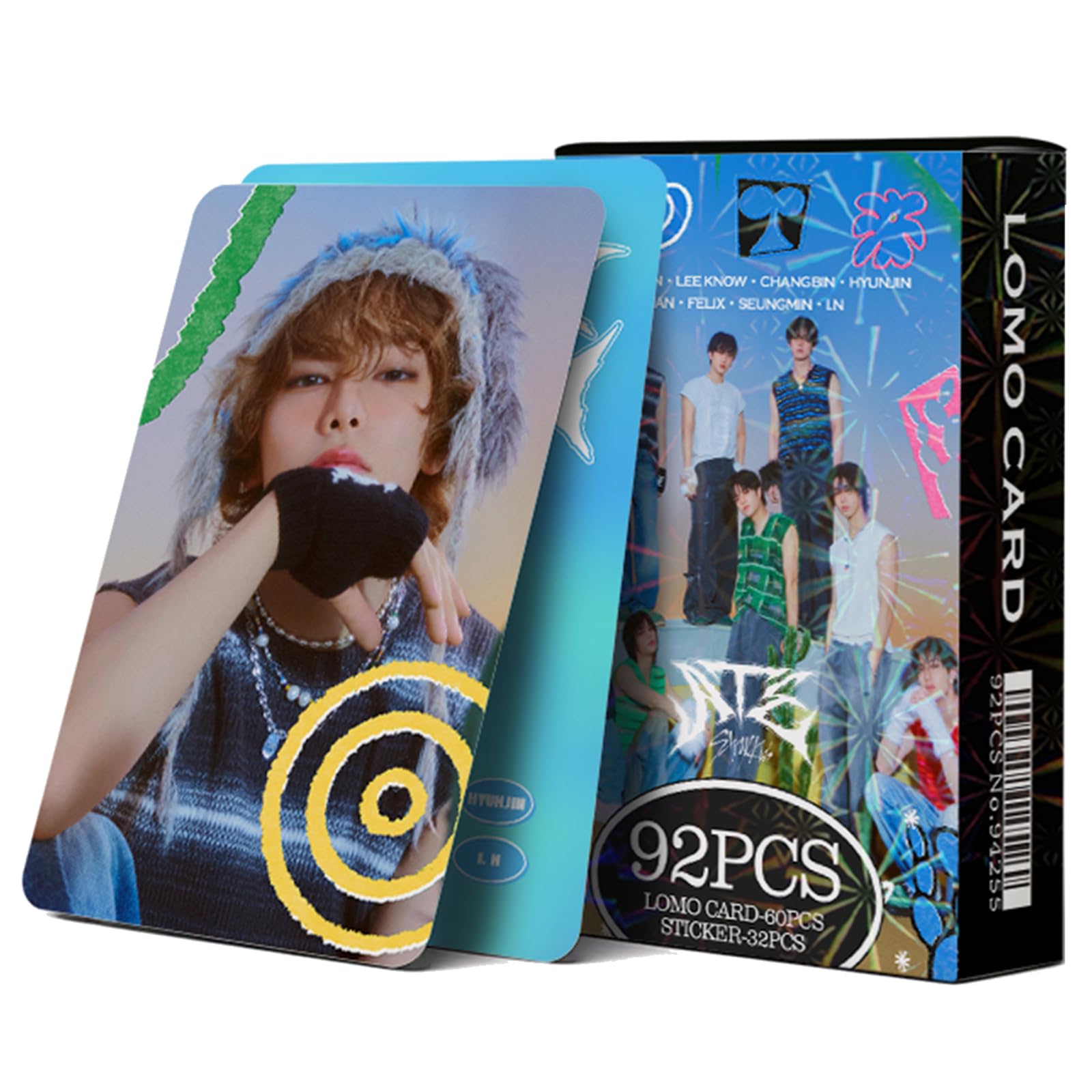 KPOPBP 92 PCS Stray Kids Ate Photocards, 60 pcs Lomo Card Set and