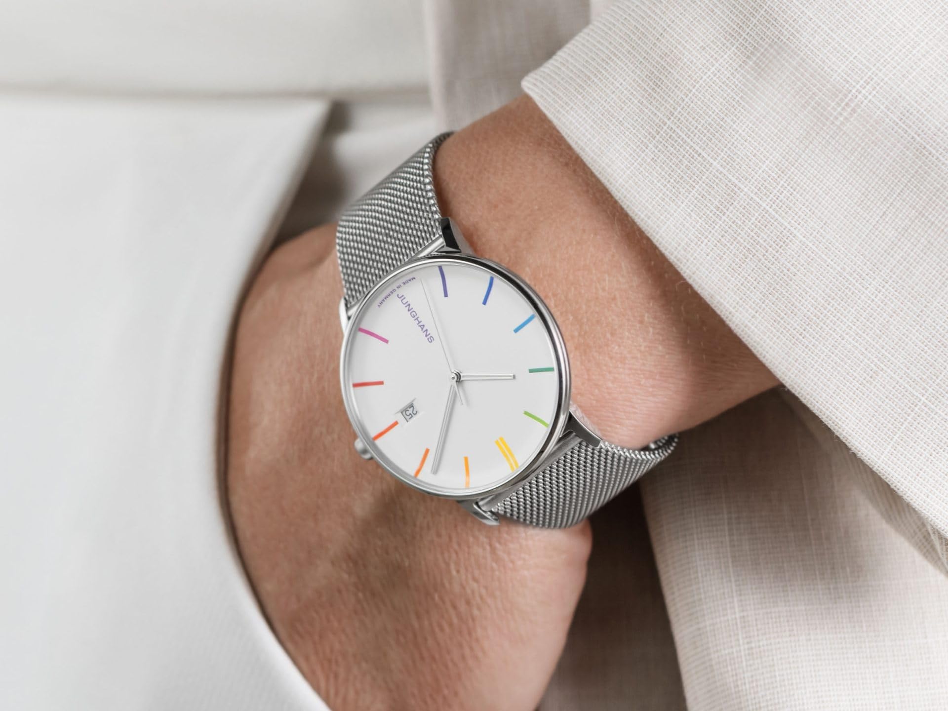 JUNGHANS Herrenuhr Form Quarz Bauhaus Edition 41/4580.44