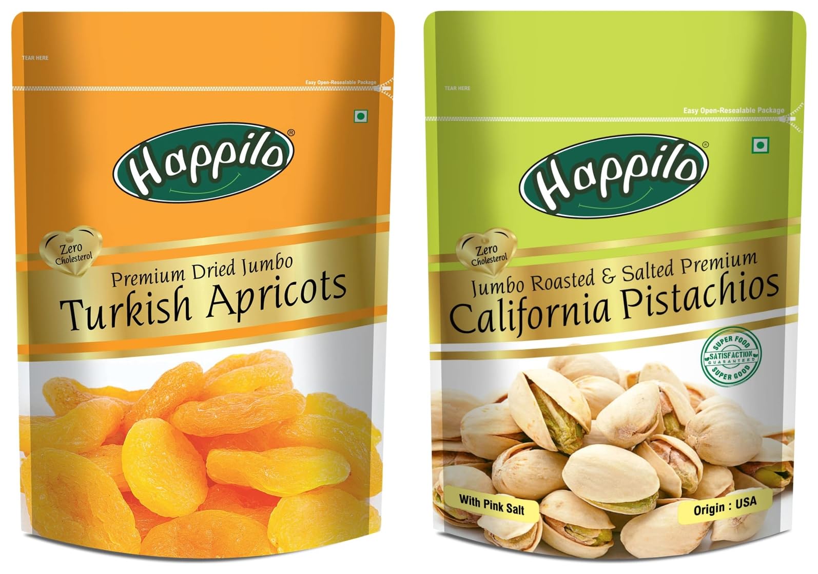 Happilo Premium Californian Roasted and Salted Pistachios, 200g + Happilo Premium Turkish Apricots, 200g (B08GQ72YGJ) Amazon Price History, Amazon Price Tracker