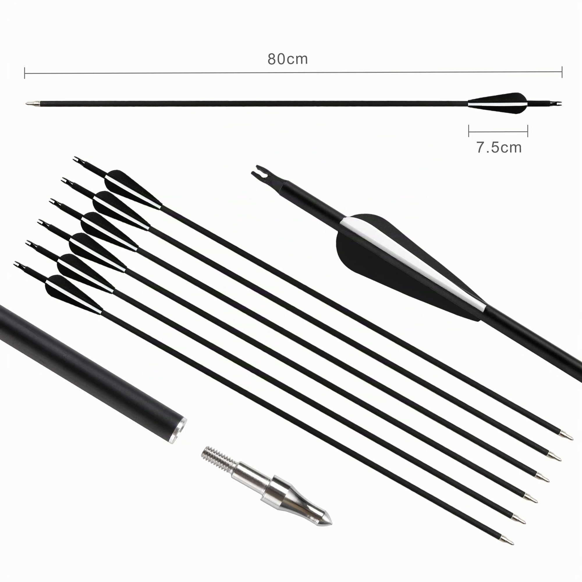 Arc de Chasse Adulte Arcs de tir à l'arc Flèche Set 30 Livres Droitierr pour Adulte Convient pour la Pratique de la Cible de Chasse en Plein air tir a l'arc Droit pour Les Débutants en