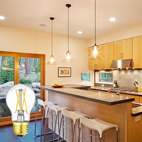 Miniatura 7 de Leools Bombilla LED A15 de 6 W, igual E26, 60 W, regulable, E26, Edison, blanco suave, 3000 K, AC120V, 600 lúmenes, bombilla LED E26 para ventilador