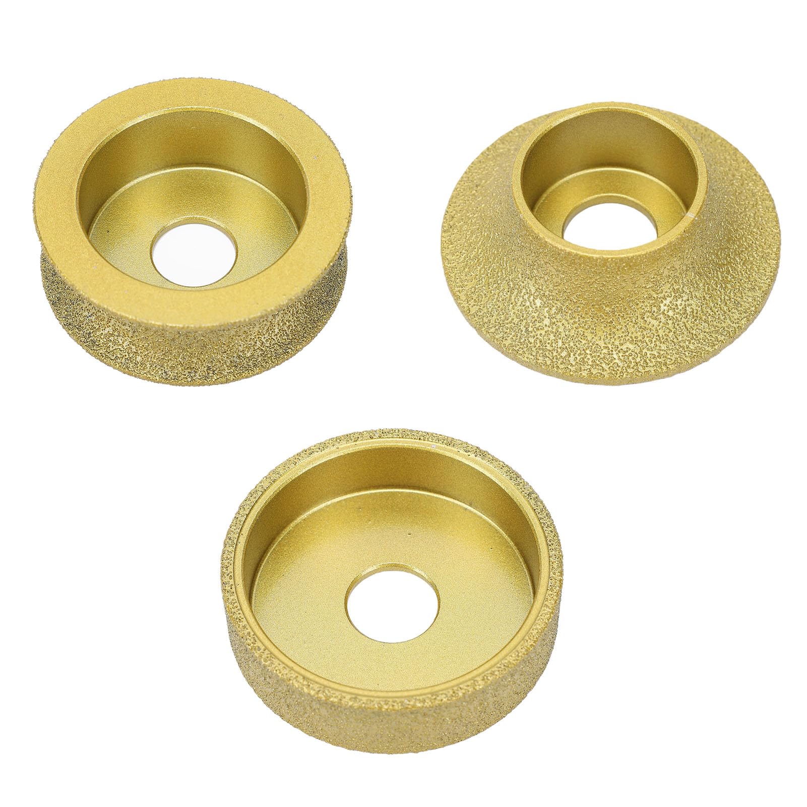 Smerigliatrice Angolare Manuale con Profilo, Mola Diamantata, Disco Lucidante Brasato, per Piastrelle in Marmo, 20 Mm, Aperto, 3 Pezzi