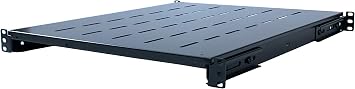 2 Pack Fixed Rack Server Shelf 1U 19inch Shelves 4 Post Rack Mount Adjustable Deep for Server Network Rack 21.5inch Depth