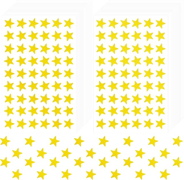 1620pcs Star Stickers Bulk for Kids Reward, Small Gold Foil Self-Adhesive Stickers Stars for Behavior Chart at School Classroom, Reward Stickers Labels for Teachers Student Crafts Making