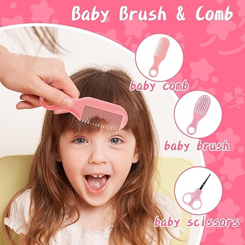 Miniatura 3 de Kit de aseo y cuidado de la salud para bebés, juego de cuidado de seguridad infantil con cepillo para el cabello, peine cortaúñas, aspirador nasal,