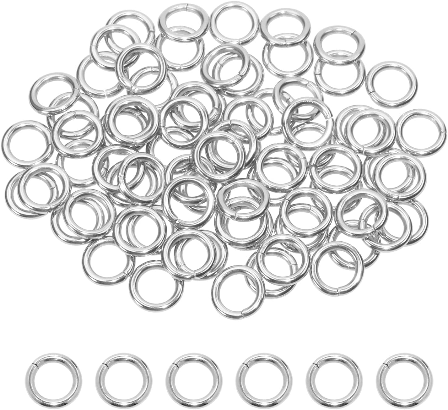 Shapenty Stainless Steel Open Jump Rings Connector Thick
