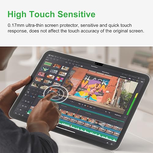 Miniatura 5 de Bioton Paperfeel - Protector de pantalla compatible con iPad de 10 generación de 109 pulgadas 2022 Touch Like Paper Anti-Glare Fácil instalación