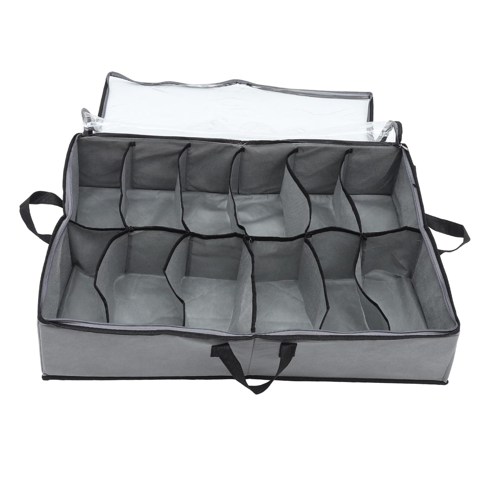 MUCKLILY Shoe Storage Box with Transparent Cover Multi Storage Organizer for Under Bed Space Saving Design Portable and Lightweight for Shoes Crafts and More