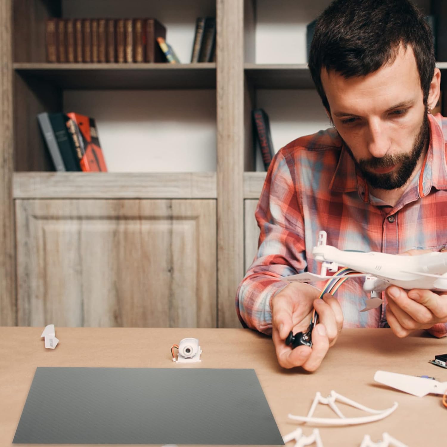 ABOOFAN Sheet Matte Carbon Fiber Sheet Carbon Fiber Panel Plate for DIY Projects Lightweight Burr Twill Weave Board for Multicopters Rc Airplanes