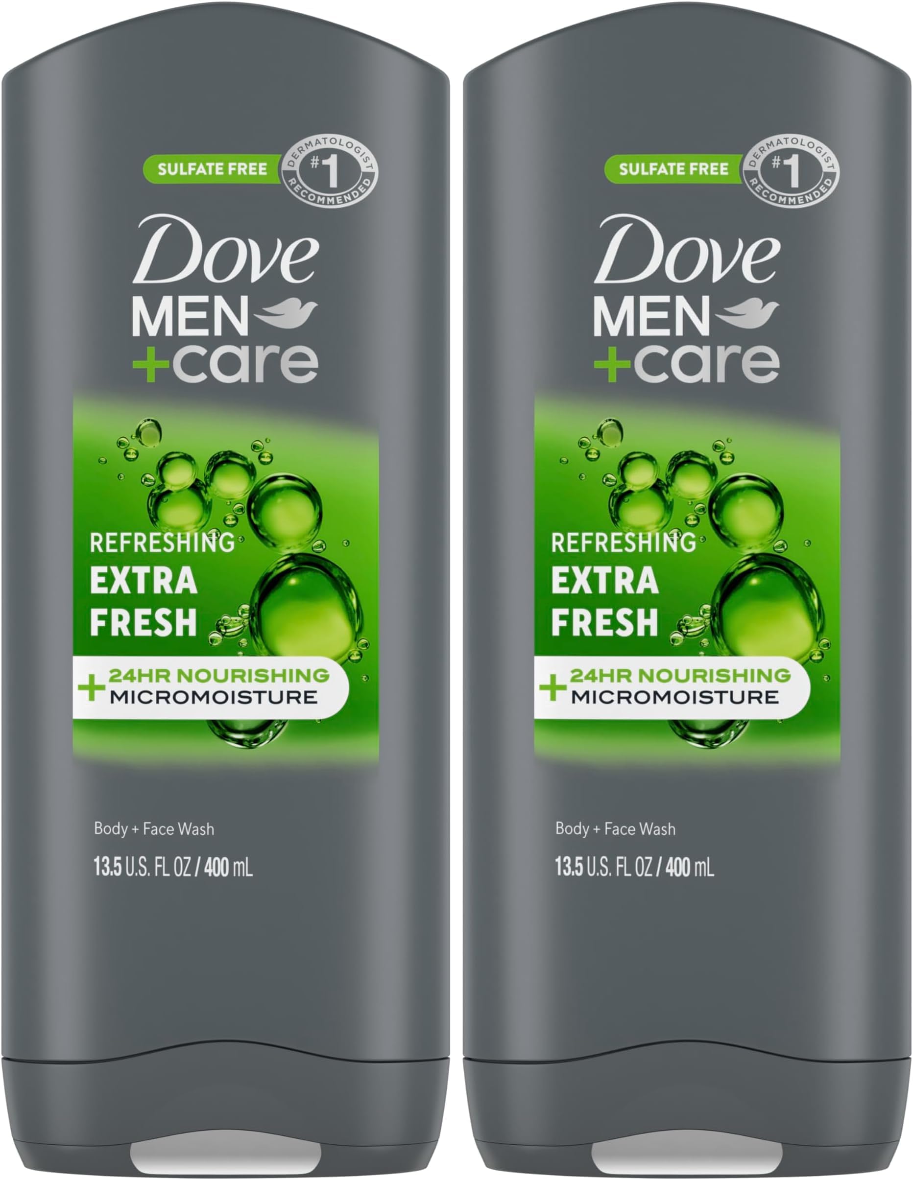 Body Wash and Face for Fresh, Healthy-Feeling Skin Extra Fresh Cleanser That Effectively Washes Away Bacteria While Nourishing Your 13.5 oz, (Pack of 2)