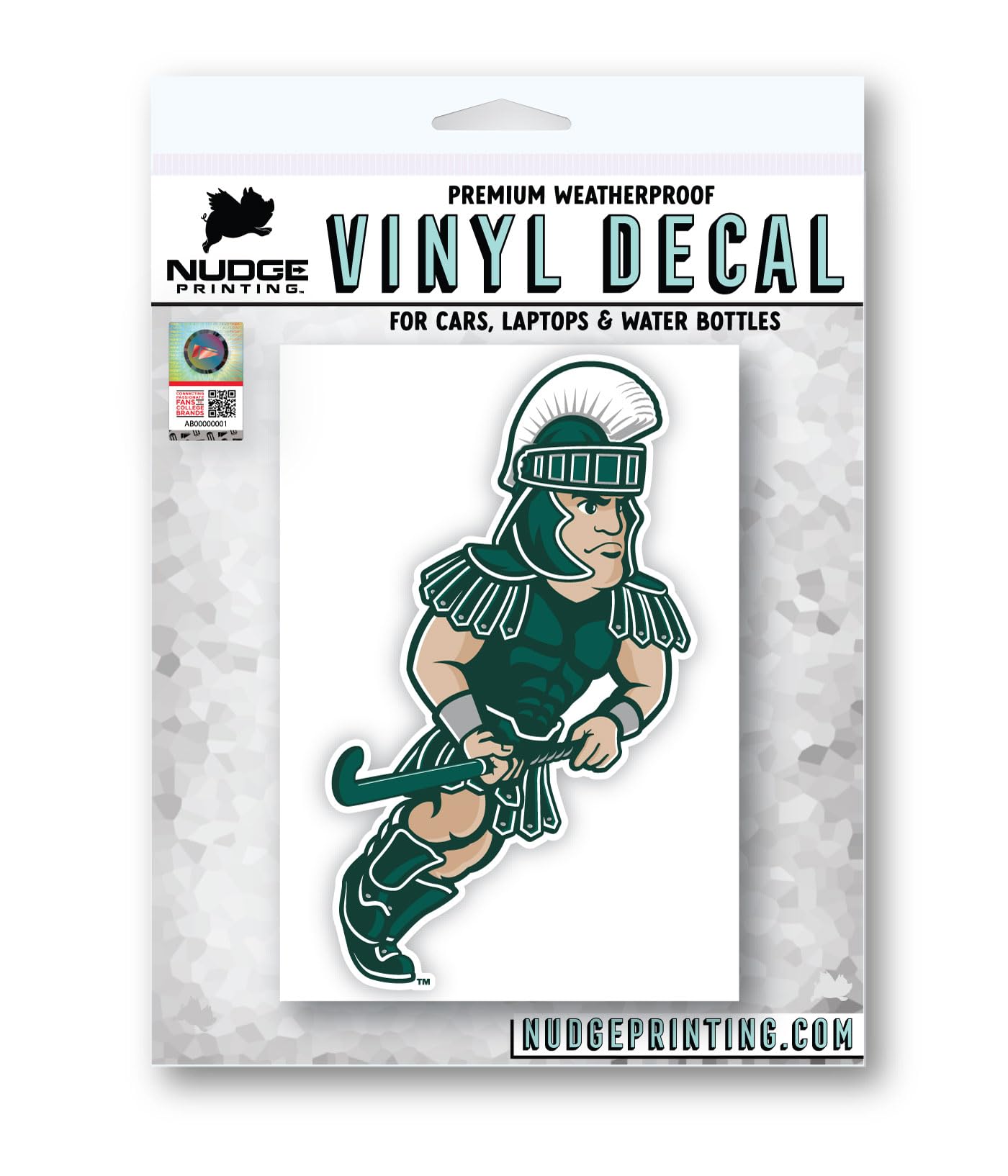 Michigan State University Sparty Athletic Car Decal - Officially Licensed Vinyl Sticker For Vehicles, Laptops, More