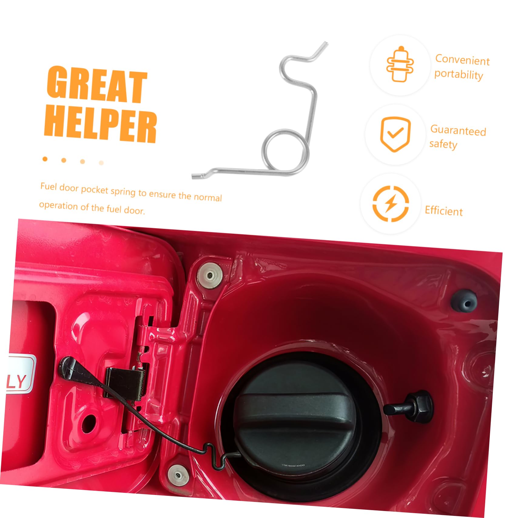 MUCKLILY 2007-2020 Door Spring Gas Cover Spring Stainless Steel Easy Maintenance