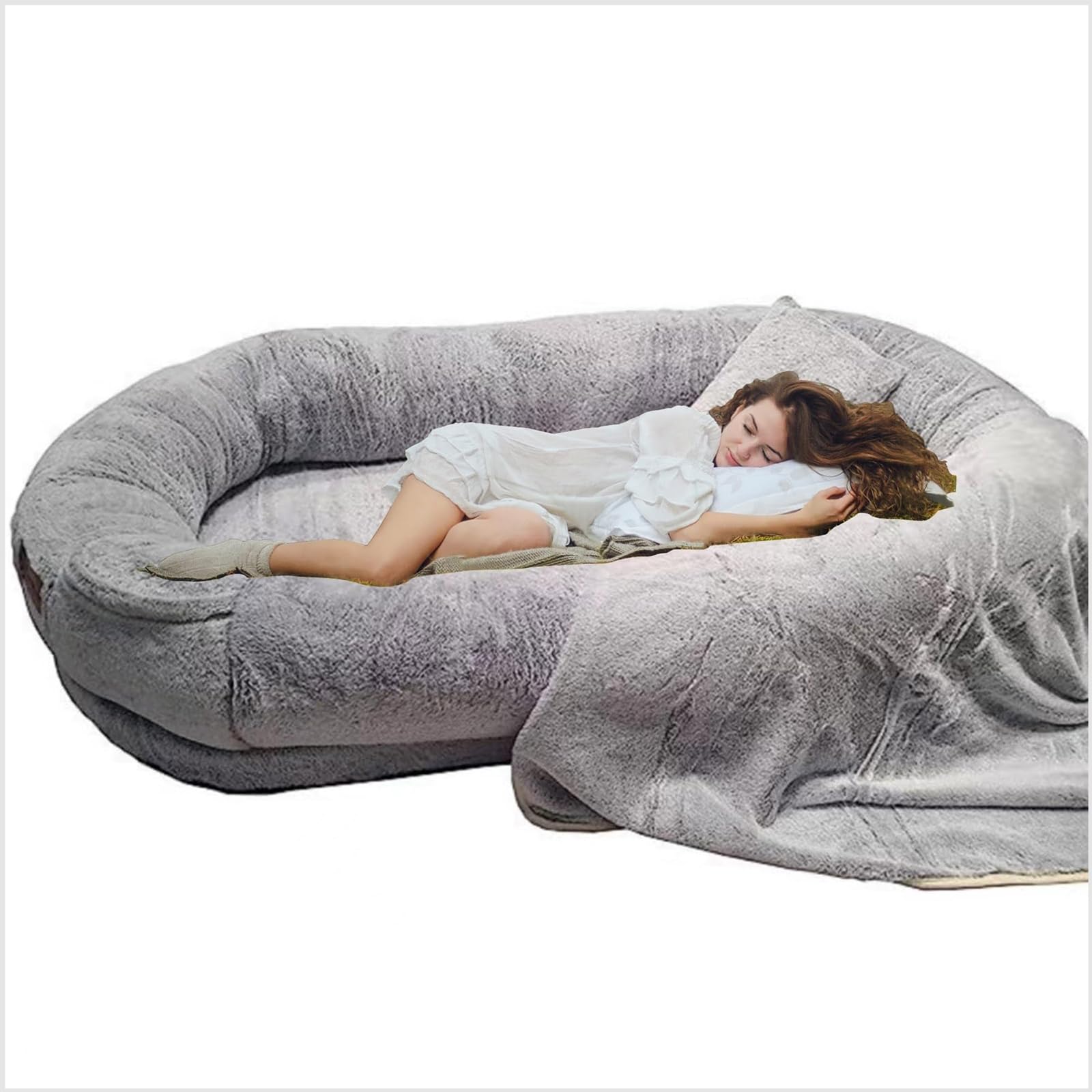 2,100 * 70 * 20, Cama para Perros Humanos para Adultos, Cama Gigante para Perros para Humanos con Manta, Camas Grandes Lavables para Perros Adultos, Cama Mullida para Perros