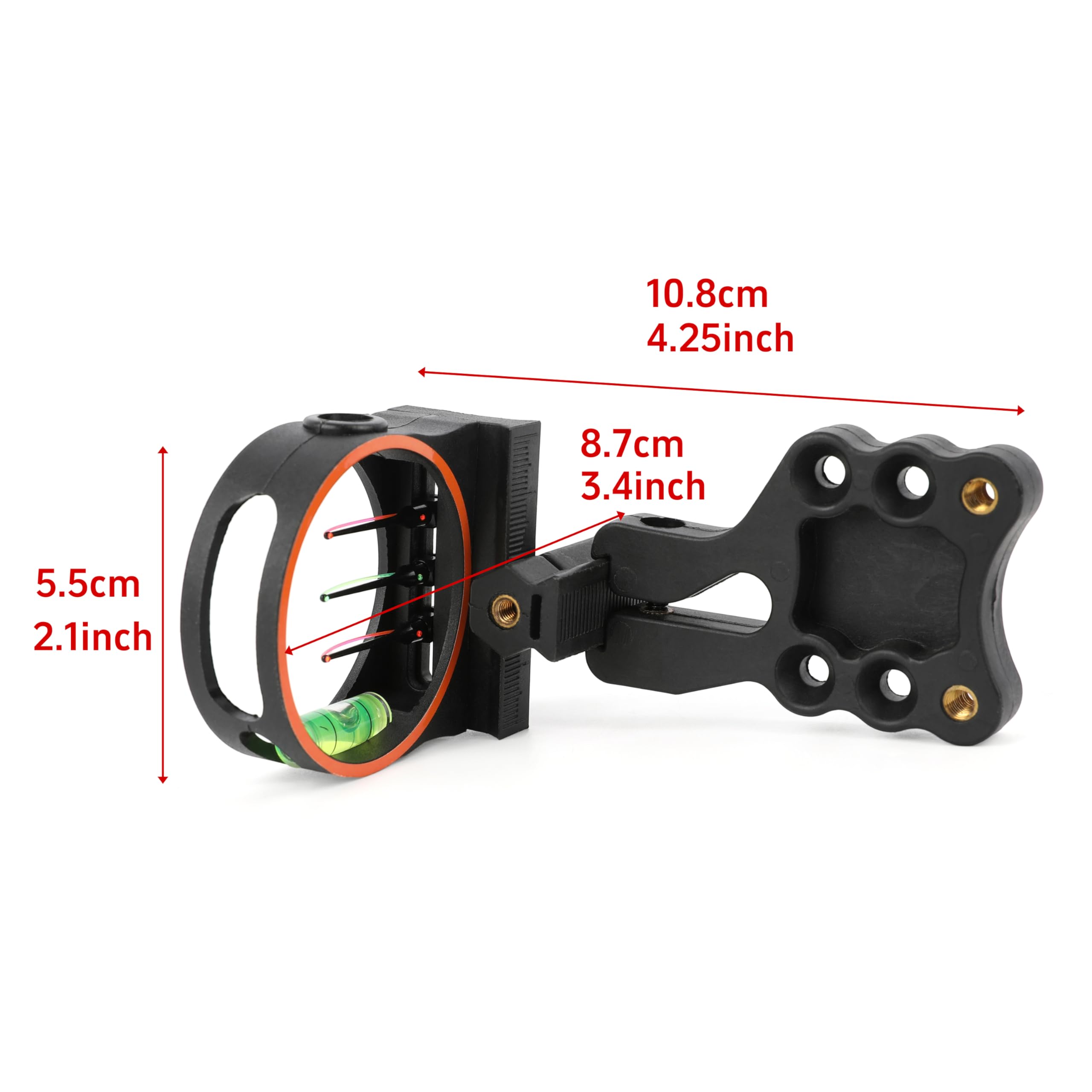 SHARROW Mirino per Arco Compound 3 Pin Bow Sight Micro Regolabile Alluminio Accessori Caccia
