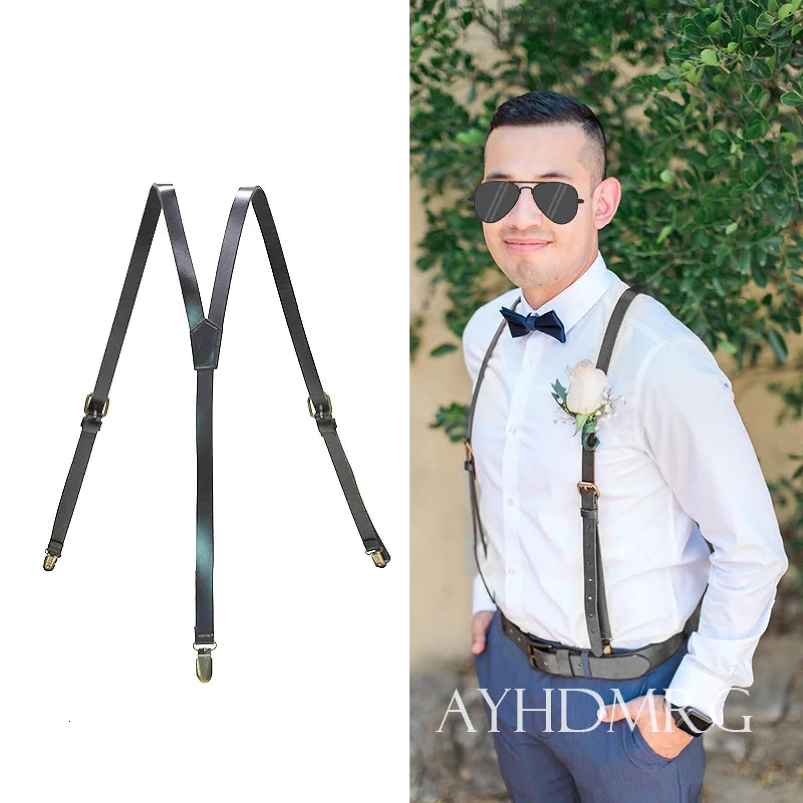 Hosenträger Suspender Herren-Hosenträger Im Vintage-Stil Verstellbare Hosenträger Bronzefarbene Hosenträger