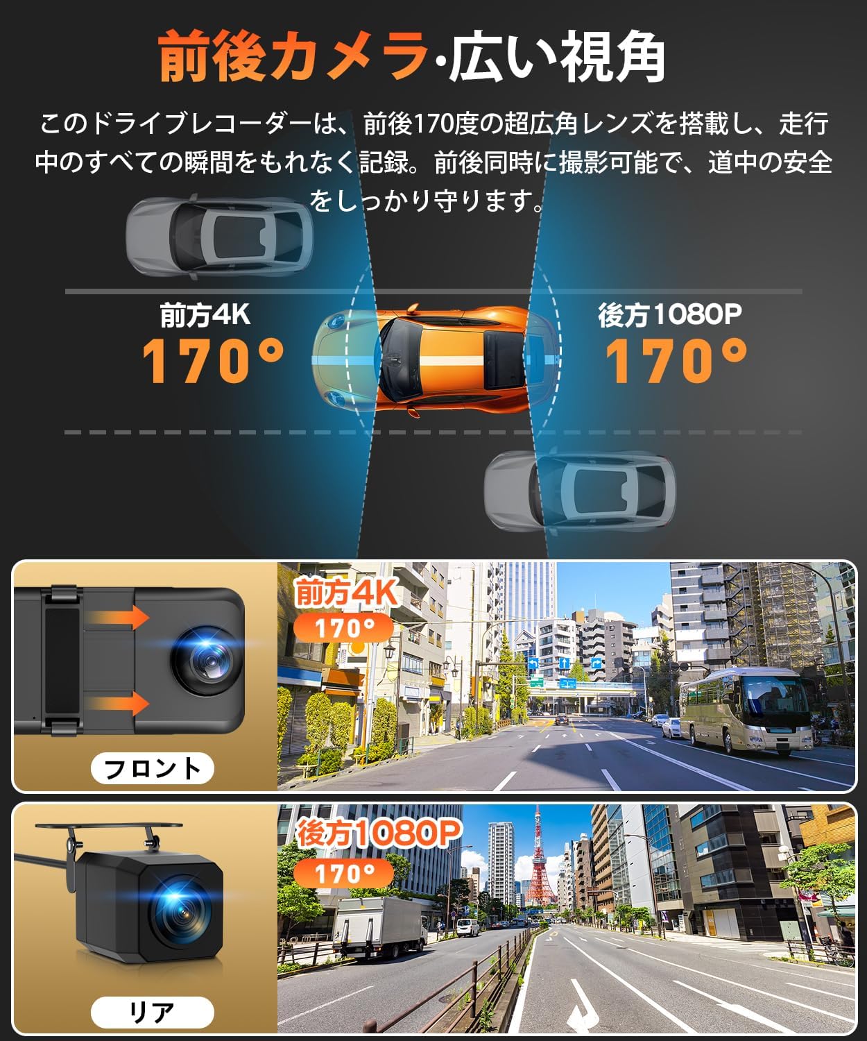 Amazon.co.jp: ドライブレコーダー ミラー型【2026年進化・4KHD画質