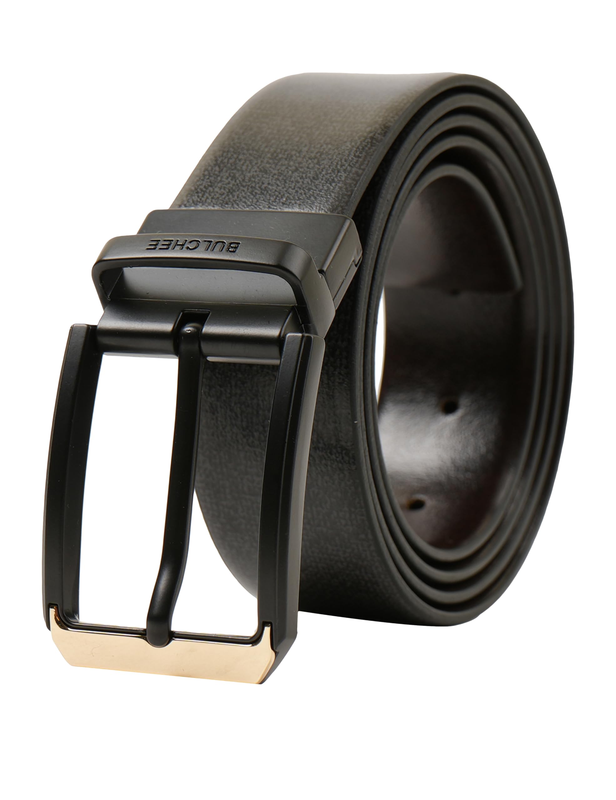 Men's Reversible Leather Belt – Black/Brown, Prong Buckle, 35mm Width, Premium Genuine Leather – BUL2305B-image-30