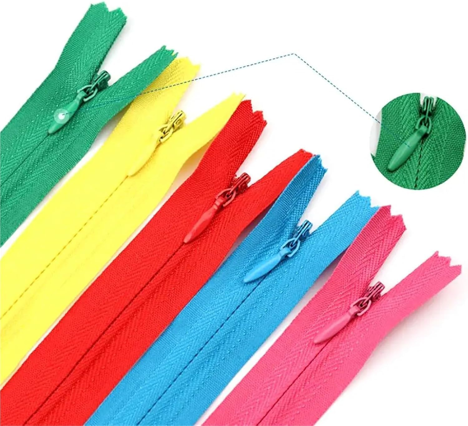 Cremalleras, Cremallera 10 unids/pack 3# bobina de nailon Invisible for accesorios de costura de tela artesanal DIY(70cm)