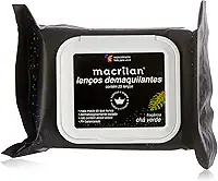 Lenço Demaquilante Macrilan - Chá Verde, 25 Lenços, Remove Maquiagem à Prova D'Água, Hidratação Suave