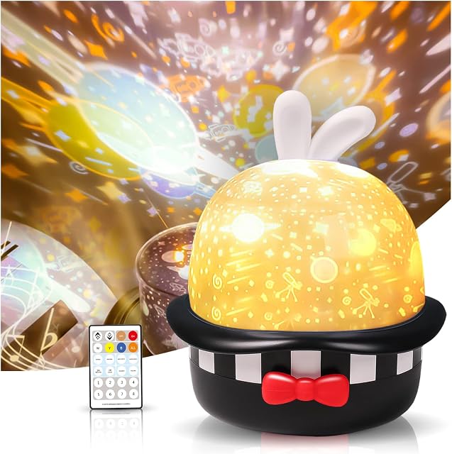 Nice Dream Star Night Light Projector, Baby Lights Galaxy Projector with Remote Control, 360° Rotation Timer Projector Light for Kids Girls Boys, Birthday Christmas Gifts Bedroom Decor (Black)