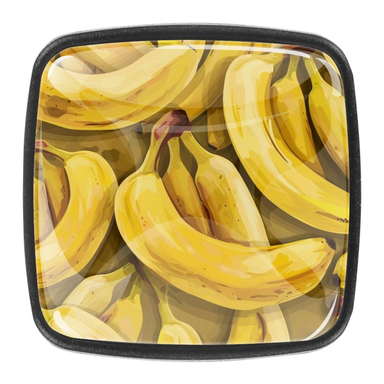 Bouton de tiroir pour porte de meubles en cristal Yellow Bananas