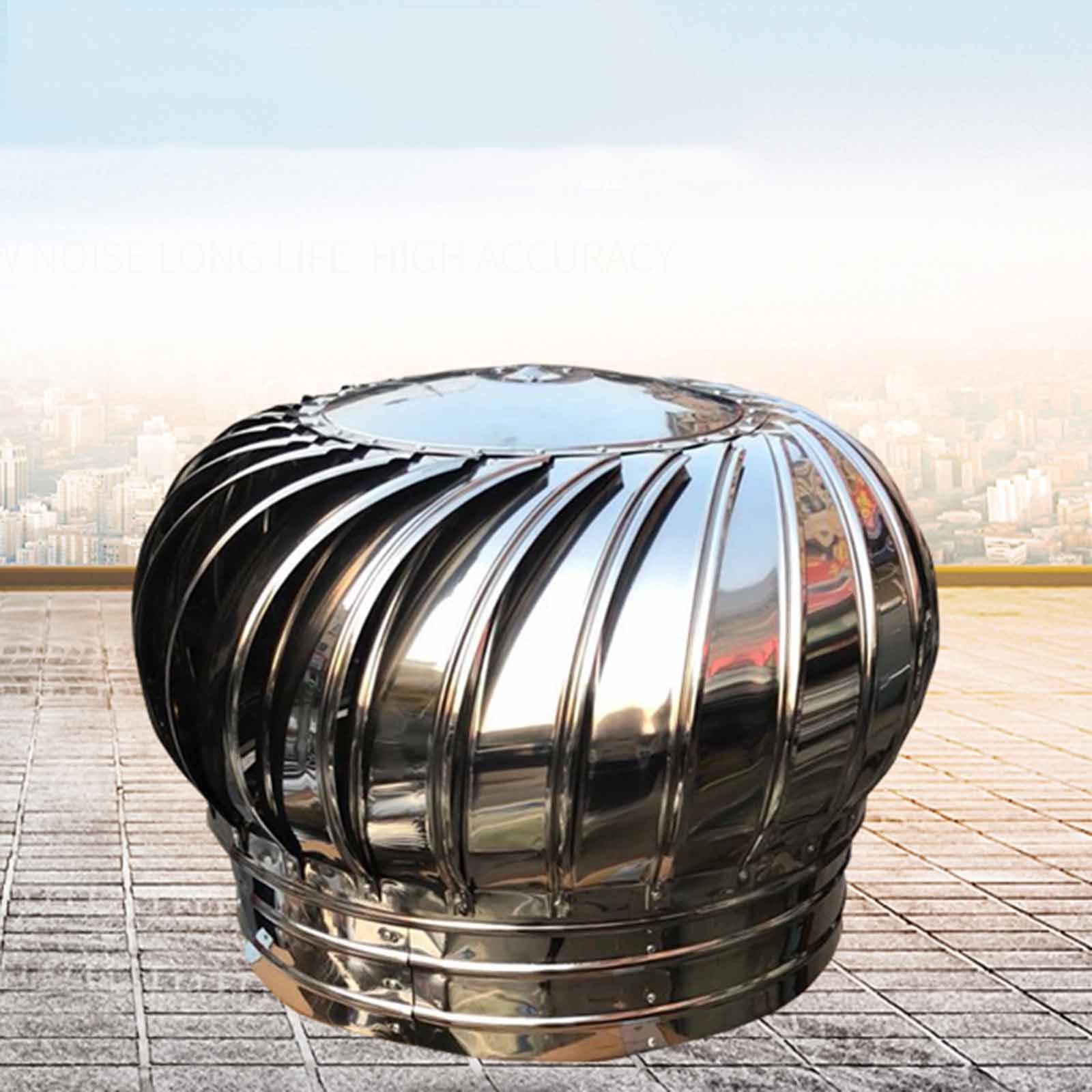 Acero Inoxidable sombrerete de Chimenea Rotat Turbine Ventilator Viento-Resistant Chimenea Spinner Eficaz Chimenea Hood para Tiro Improvement diseño para Mejorado Rendimiento