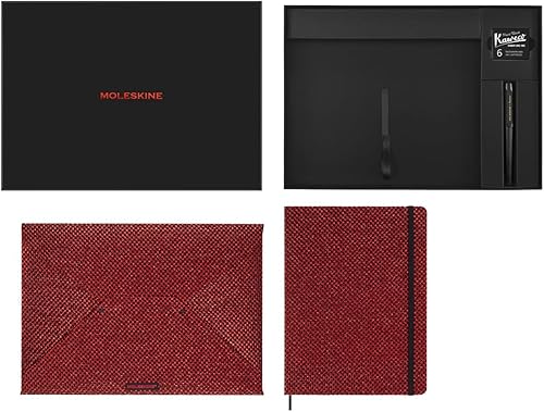 Moleskine Planificador de edición limitada sin fecha, brillo navideño, 39.4 ft, extragrande, rojo metálico, tapa dura (7.5 x 10)