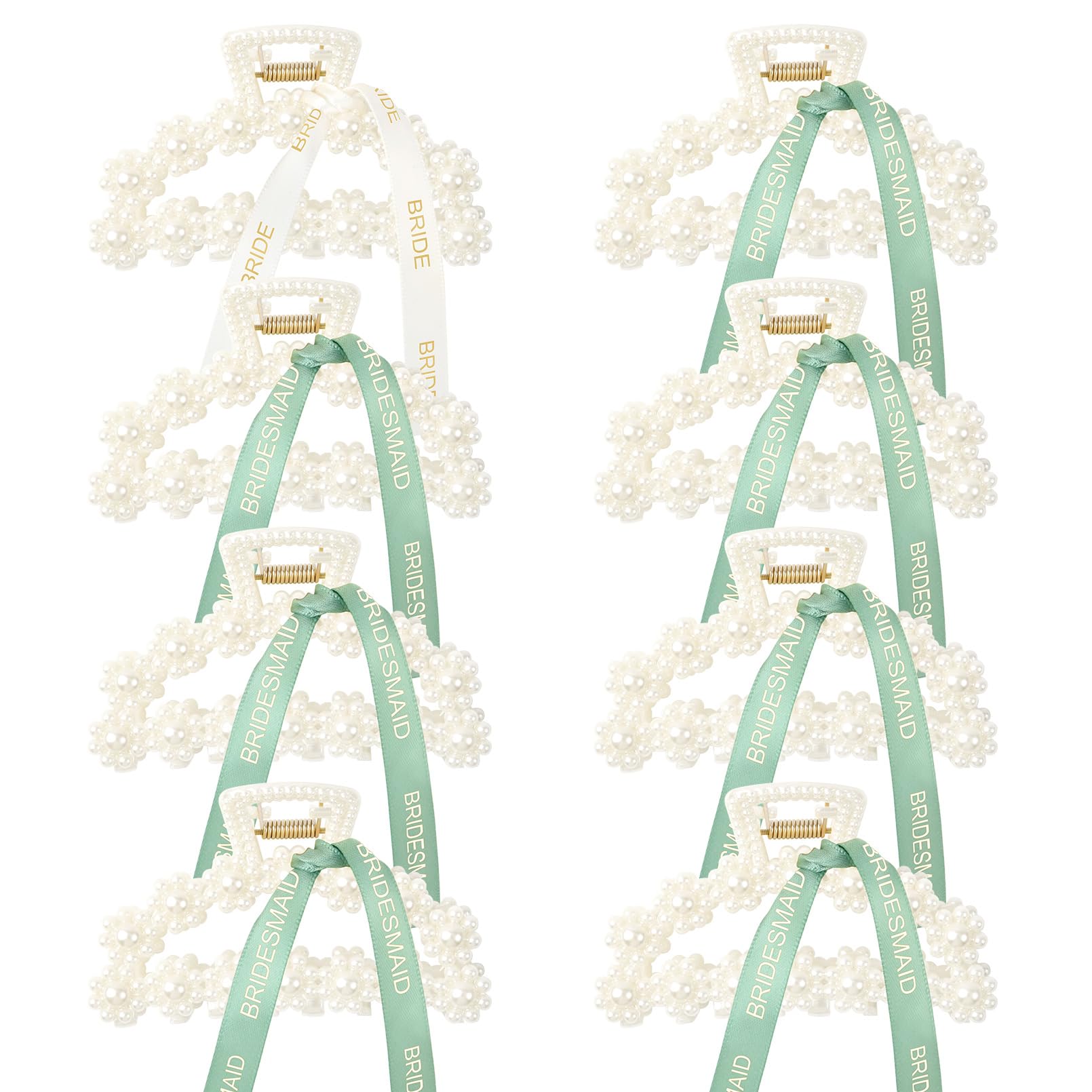 Photo 1 of DEEKA Pearl Bridesmaid Hair Clips - 8 Pack