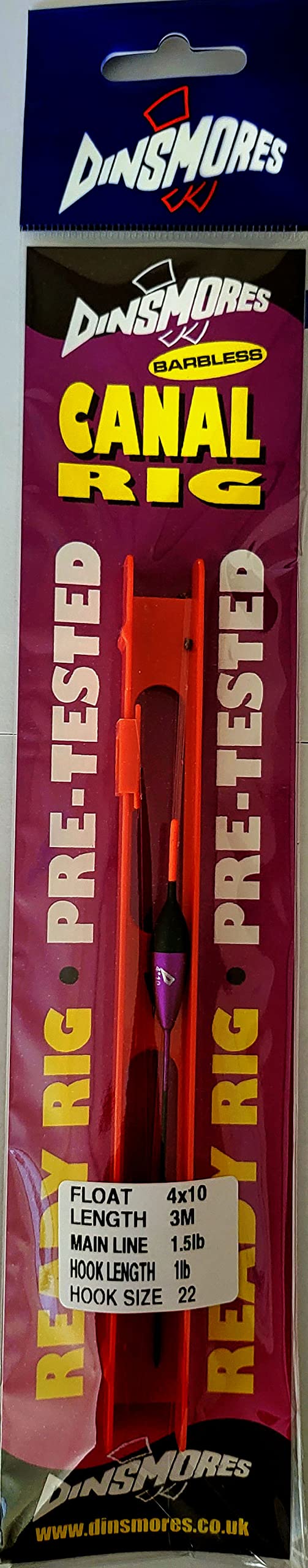 Dinsmores Unisex's CL Canal Pole RIG 3M 1.5LB Hook Size 22, Multi, 4X10