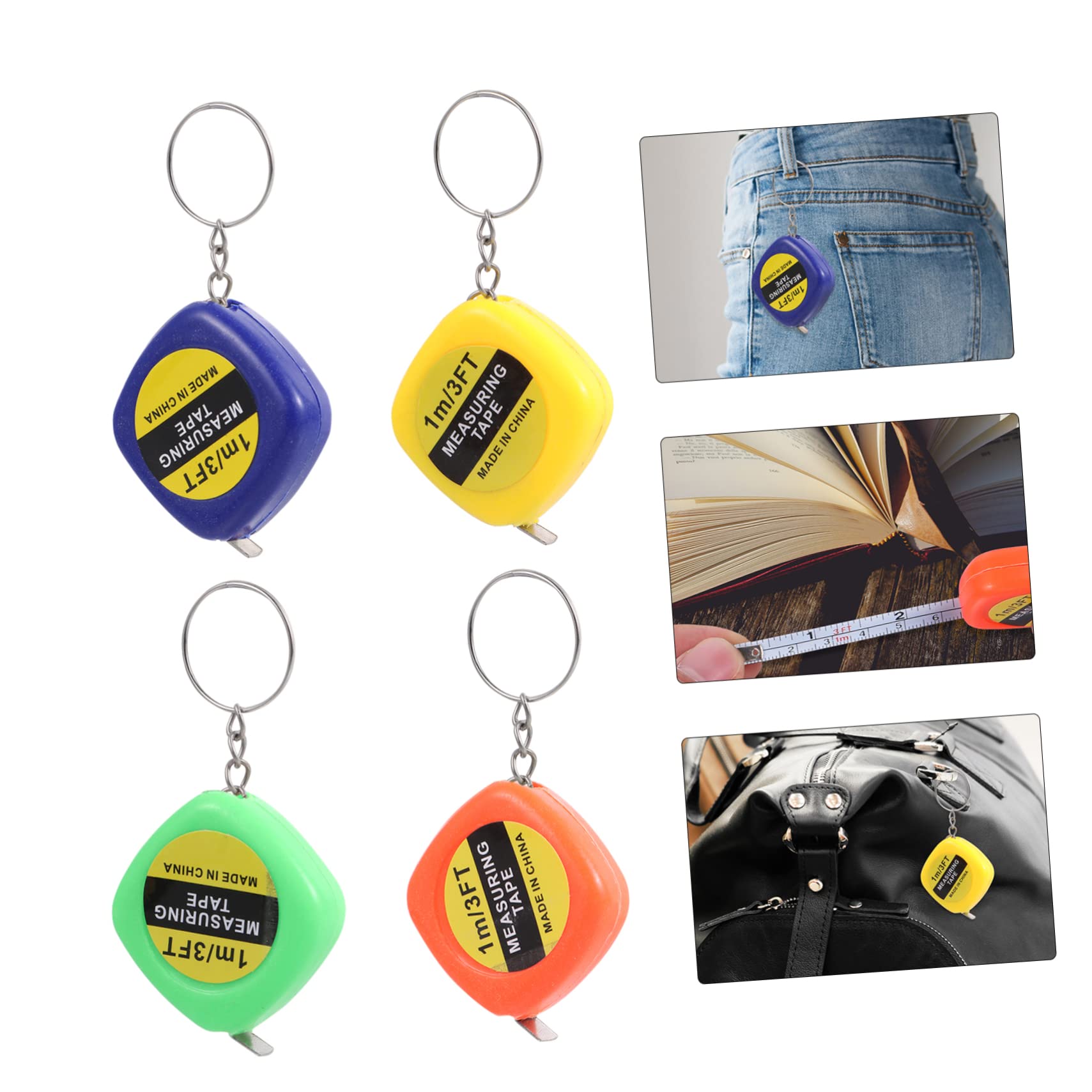 Lurrose 10 Set Portachiavi Con Metro A Nastro Metro A Nastro Lungo Mini Metro A Nastro Piccolo Metro A Nastro Metro A Nastro Retrattile Metro A Nastro In Miniatura A Pois 20 pezzi*10