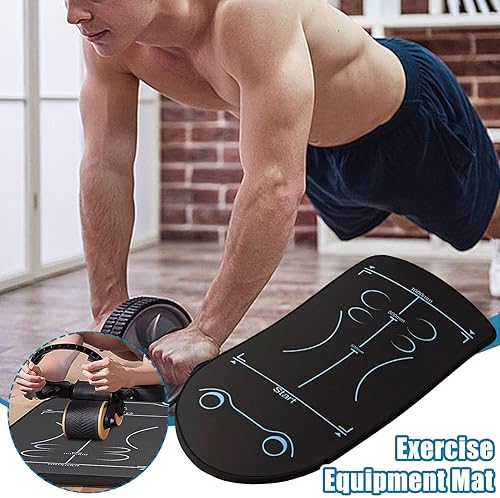 Miniatura 3 de Alfombrilla de rodillo abdominal, alfombrilla antideslizante para rueda de rodillo abdominal, alfombrillas protectoras de piso, equipo de gimnasio