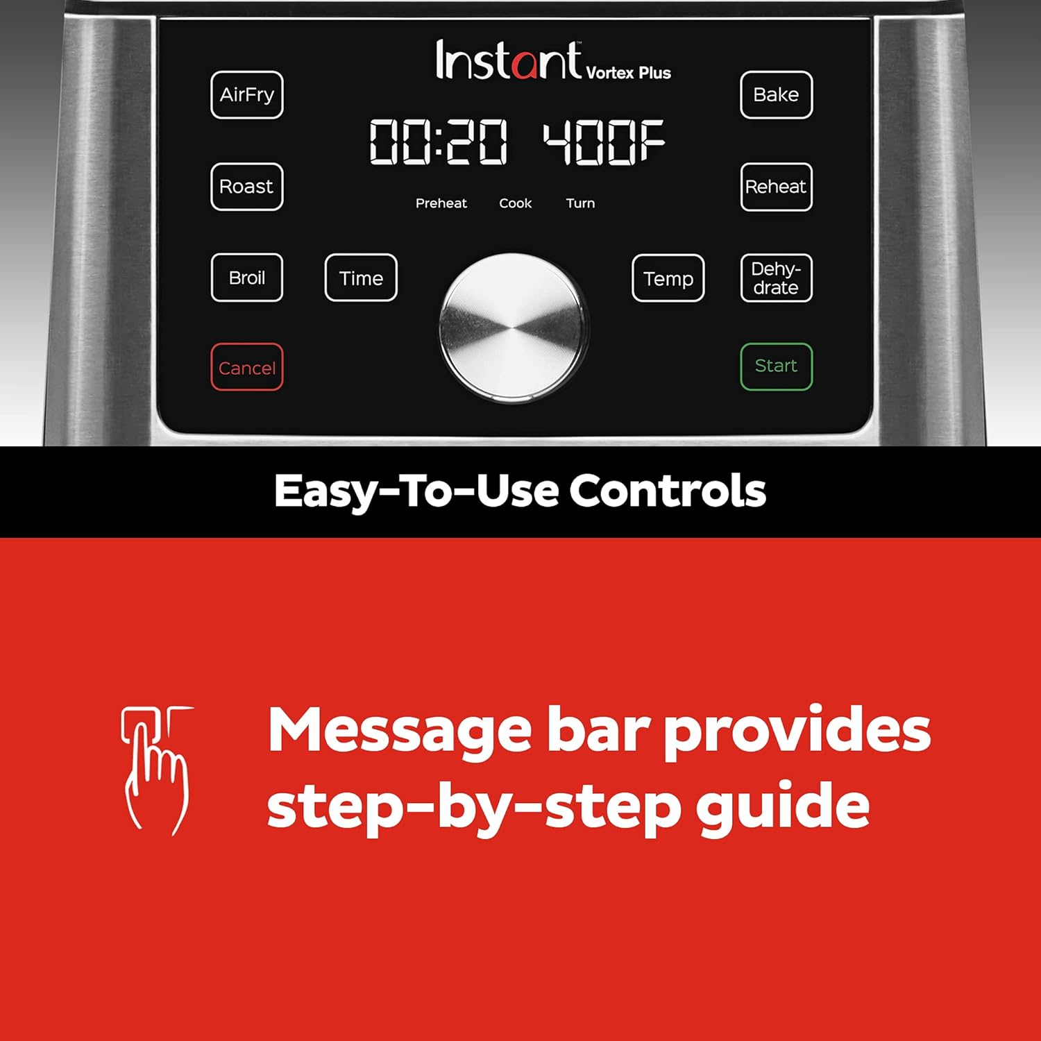 Instant Vortex Plus 6-in-1 Air Fryer, 6 Quart Black, 4 Customizable Smart Cooking Programs, Digital Touchscreen, Large Non-Stick Air Fryer Basket : Home & Kitchen