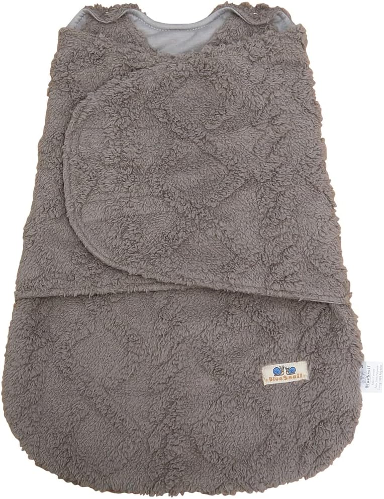 XMWEALTHY Newborn Baby Wrap Swaddle Blanket Knit Sleeping Bag Receiving Blankets Stroller Wrap for Baby (Beige) (0-6 Month) main image 1
